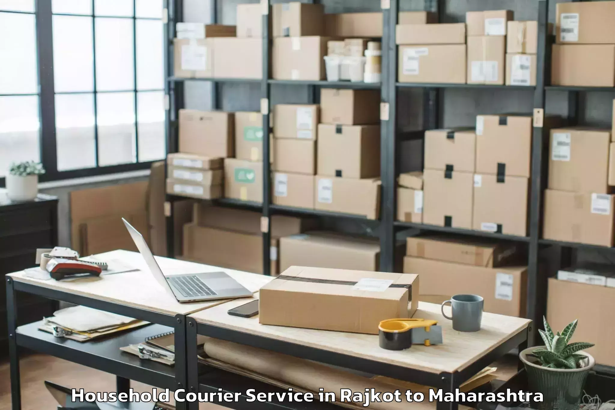 Easy Rajkot to Dharashiv Household Courier Booking